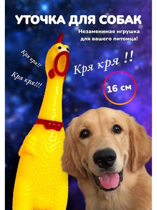 Игрушка для собак курица пищалка 16 см