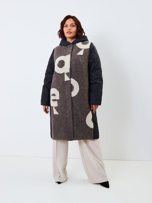 NELIY VINCERE | Пальто женское весеннее шерсть. Еврозима. Большие размеры