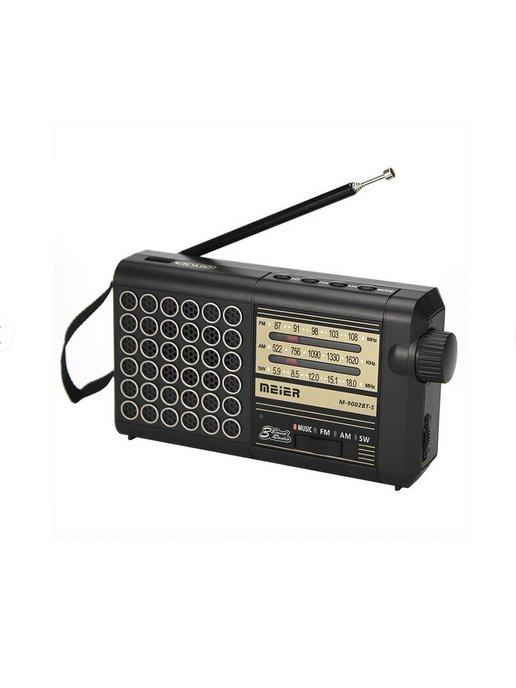 Радиоприемник M-9002BT-S+MP3 плеер Solar панель