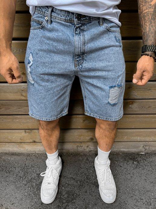 Шорты мужские джинсовые летние пляжные короткие с карманами