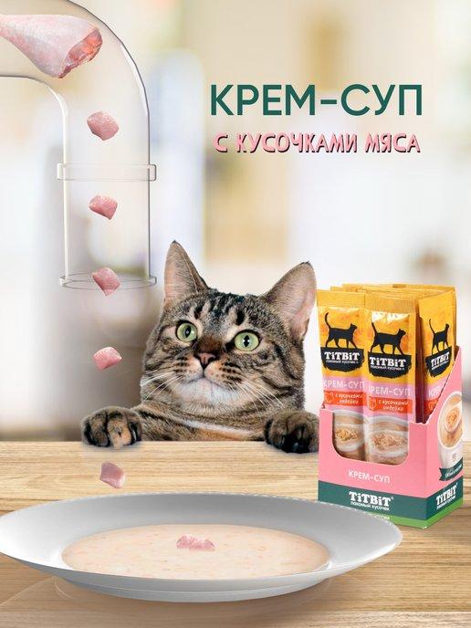 Лакомство для кошек Крем-суп с кусочками индейки 10г х 16 шт