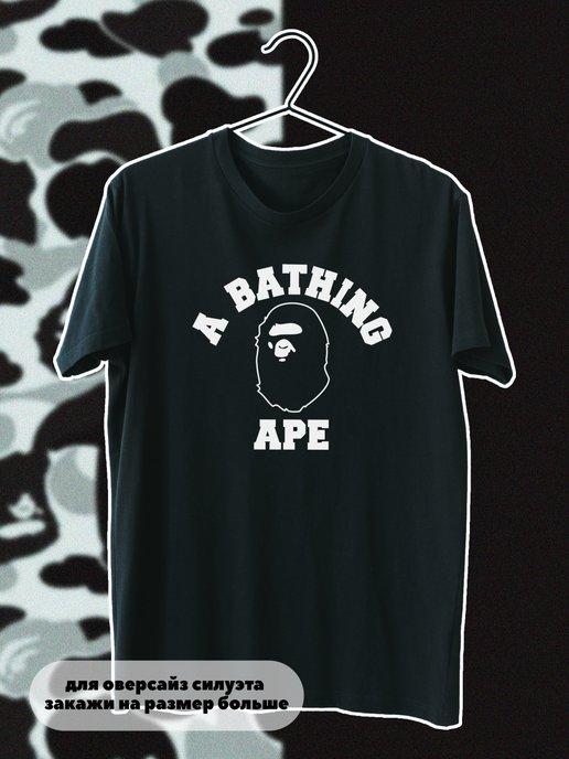 Оверсайз футболка с принтом Bape