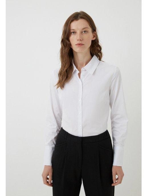 Блузка классическая с воротником рубашечного типа