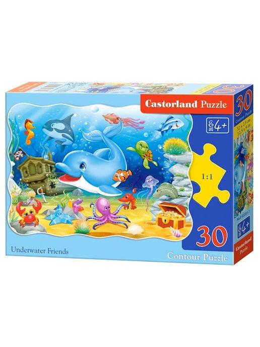Пазлы 30 элементов для детей и малышей Подводные друзья