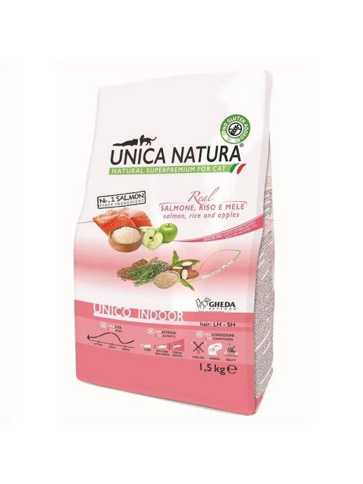 Natura Indoor для кошек (лосось), 1,5 кг