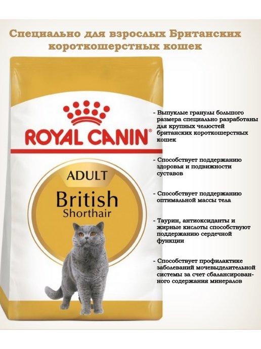 Корм сухой для кошек British Shorthair,10 кг