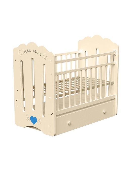 Кроватка для новорожденного Little Heart маятник и ящик