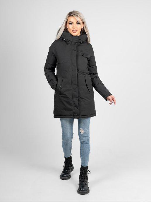 Lucasta Fashion | Куртка зимняя удлиненная с капюшоном