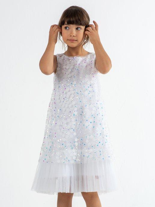 Платье с пайетками для девочки