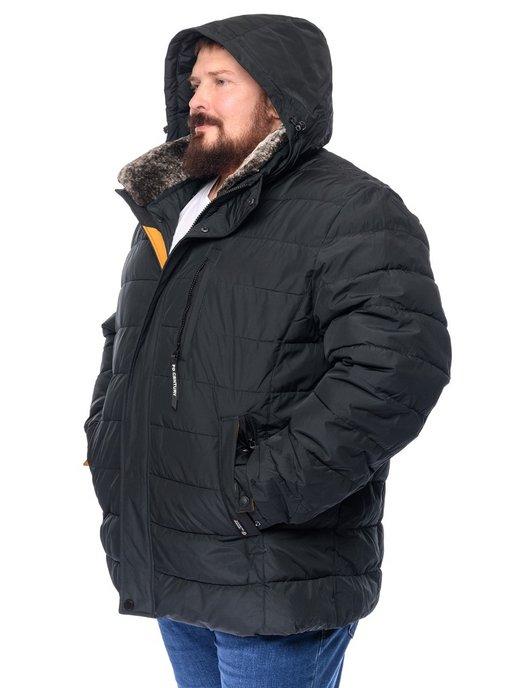 Куртка с натуральным мехом большого размера