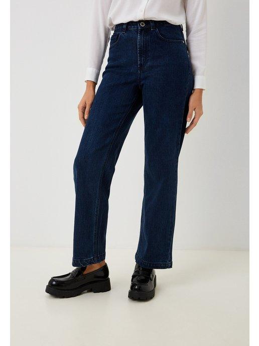 Широкие джинсы-кюлоты со средней посадкой