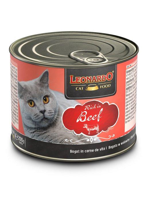 Консервы для кошек Леонардо С говядиной 200 г