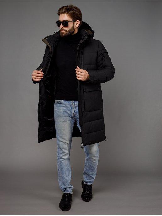 Куртка зимняя удлиненная с капюшоном