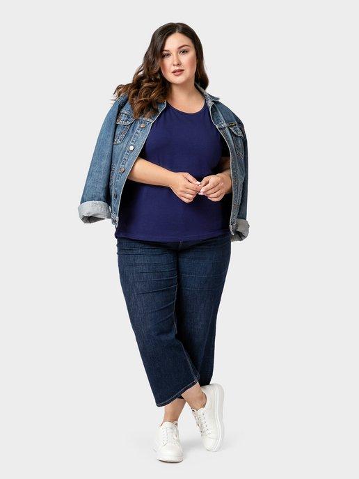 Футболка базовая однотонная без принта PLUS Size