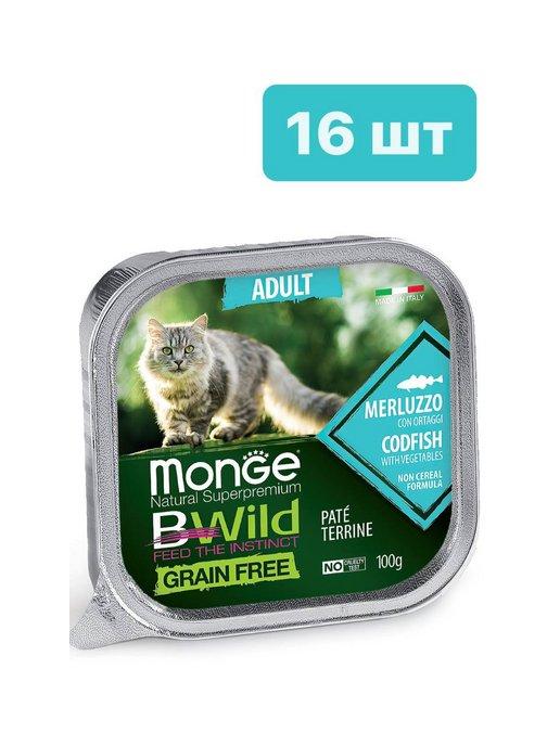 Монж Bwild влажный корм для кошек 100г*16 шт