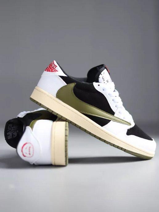 Кроссовки Air Jordan travis Scott olive