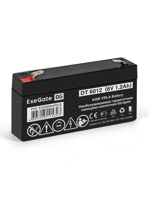 Exegate | Аккумуляторная батарея 6V 1.2Ah, клеммы F1