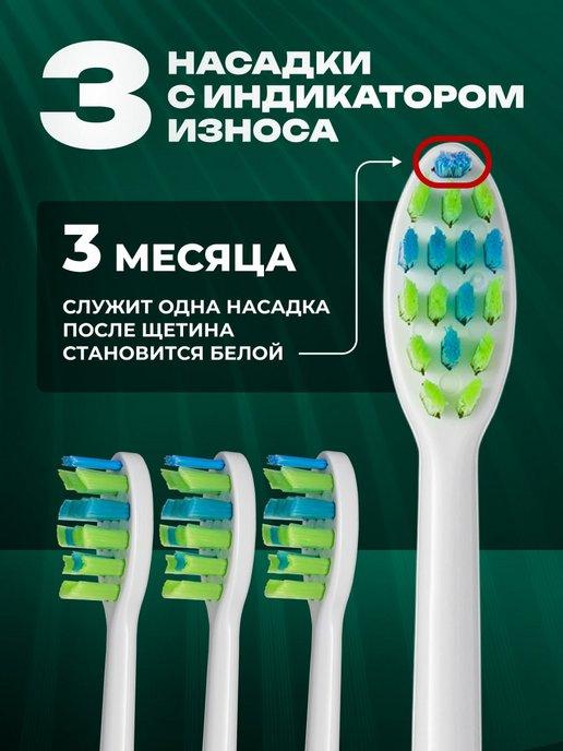 Комплект сменных насадок для электрической зубной щетки