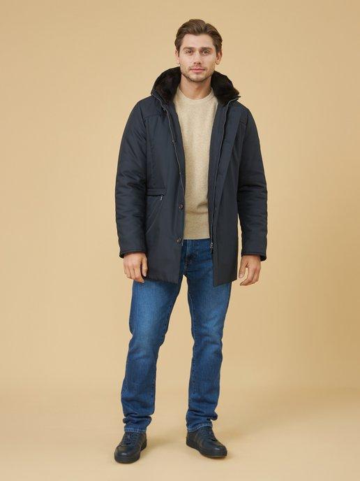 Куртка мужская зимняя классическая с капюшоном на мембране