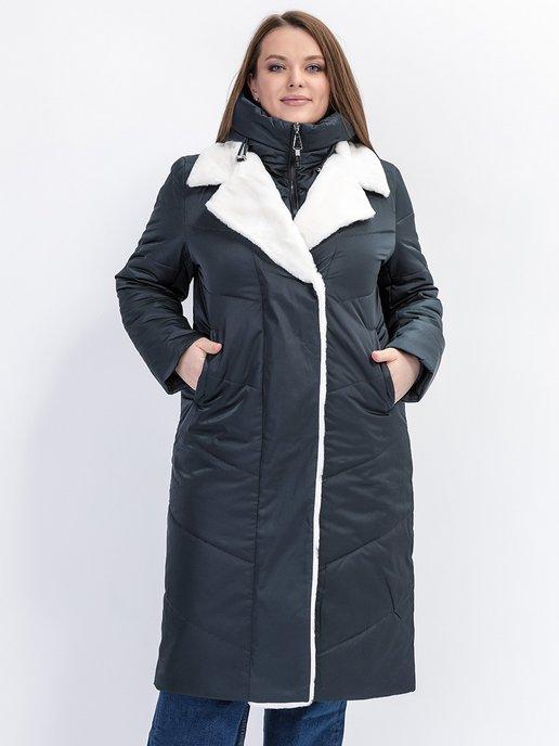 ANSHUN | Пальто зимнее с капюшоном пуховик длинный