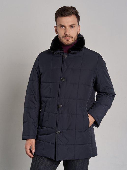 Куртка мужская зимняя удлиненная с воротником