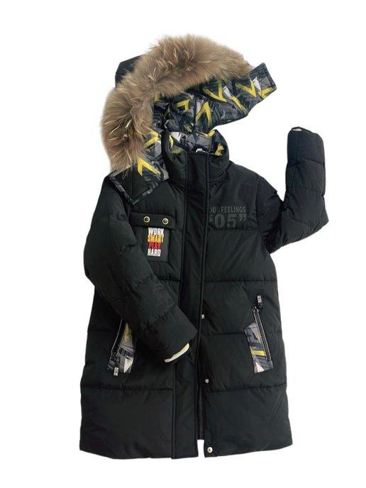 Vika kids | Куртка пуховик зимняя удлиненная