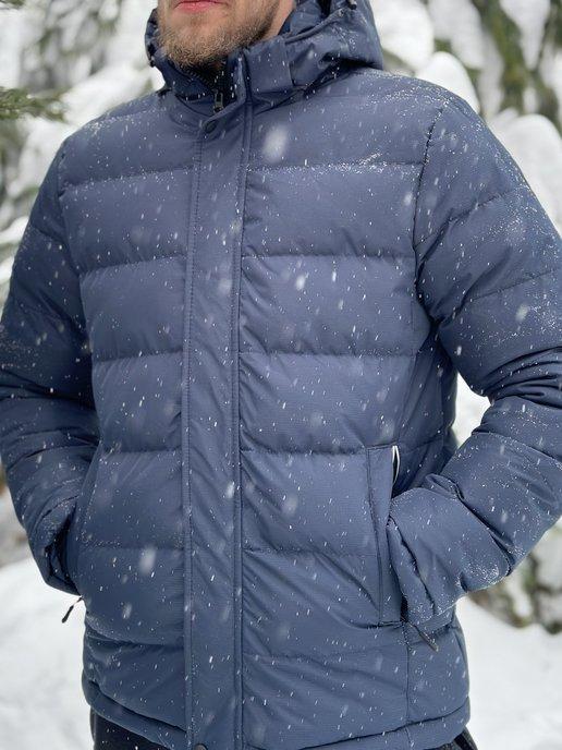 Куртка зимняя короткая с капюшоном