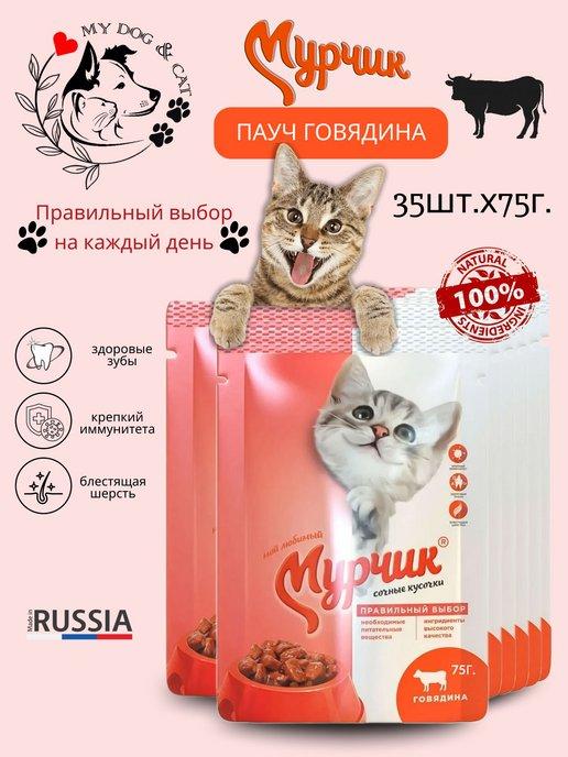 Мурчик | Корм влажный для кошек 35 шт по 75 гр