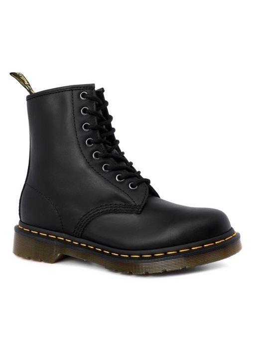 Высокие кожаные ботинки Dr. Martens с мехом