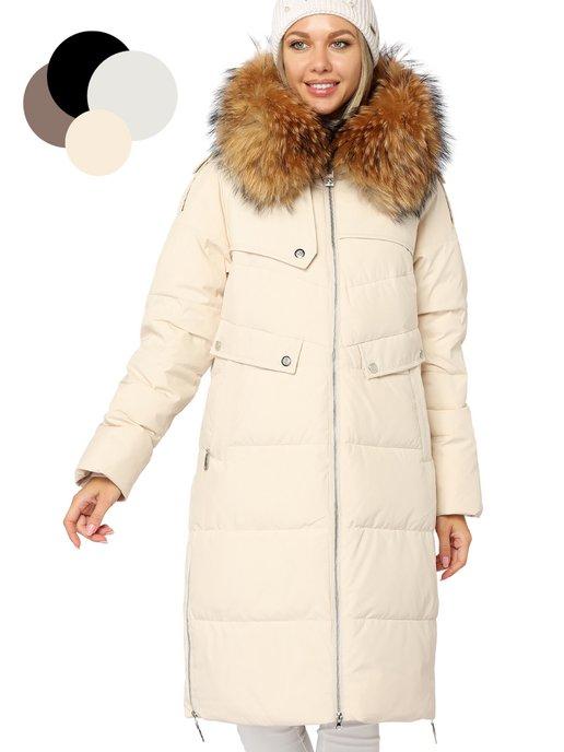Пуховик зимний пальто с капюшоном