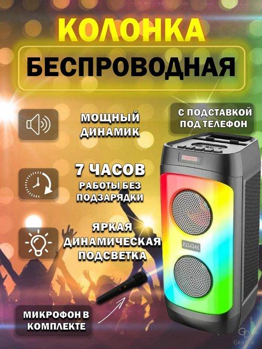 Колонка беспроводная bluetooth с караоке