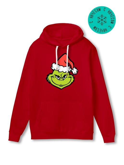 Худи New Year Новый Год Grinch Гринч Новогодняя шапка