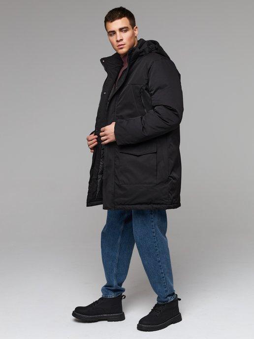 BEND outlet | Удлиненная куртка зимняя с капюшоном