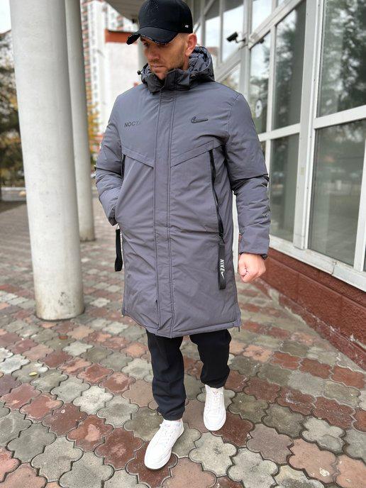 PijonStyle | Куртка парка зимняя удлиненная с капюшоном
