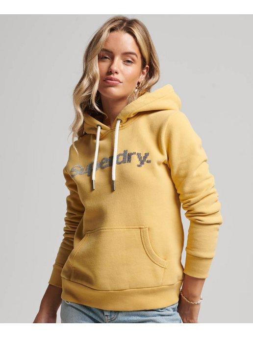 Худи METALLIC CORE LOGO HOODIE 9VL Pale Gold