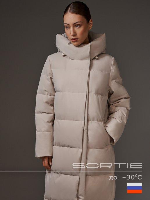 SORTIE | Пуховик зимний с капюшоном куртка длинная оверсайз