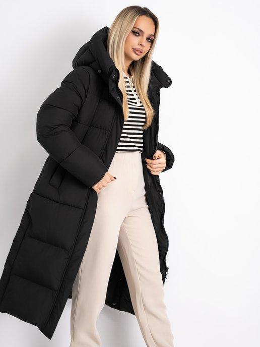 EDIMAR | Куртка зимняя длинная с капюшоном оверсайз