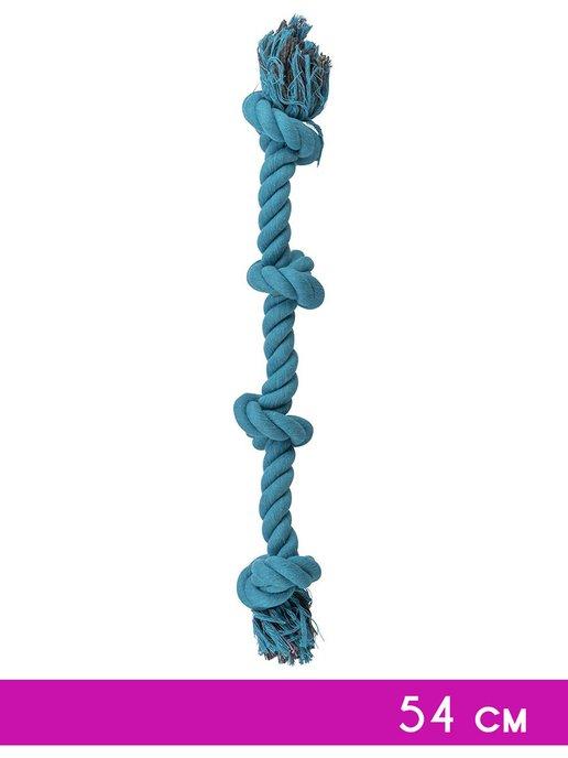 Игрушка для собак «Веревка с узлом» цвет в ассортименте 54см