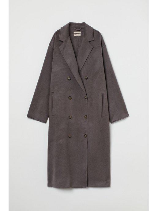 Двубортное шерстяное пальто Premium Selection