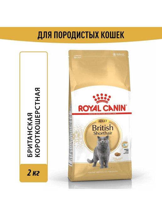 Корм для взрослых британских кошек British Shorthair 2 кг
