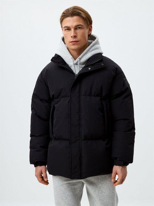 Куртка мужская оверсайз утепленная однотонная зимняя