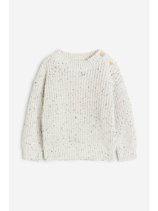 Хлопковый вязаный свитер