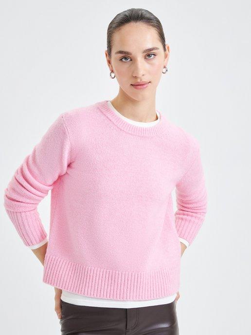 Джемпер вязаный свитер базовый с рукавом