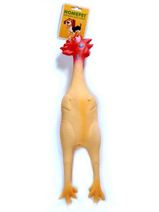 Игрушка для собак Хоумпэт Петух с пищалкой латекс 24см