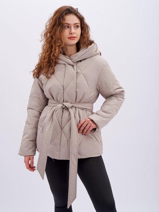 Куртка зимняя пуховик с мехом натуральным