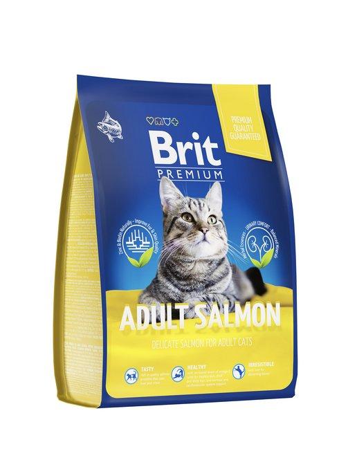 Сухой корм Cat Adult Salmon с лососем, 8 кг