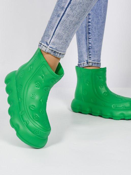 Резиновые сапоги непромокаемые легкие ботинки