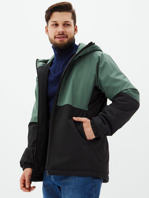 Куртка мужская,ветровка утепленная с капюшоном