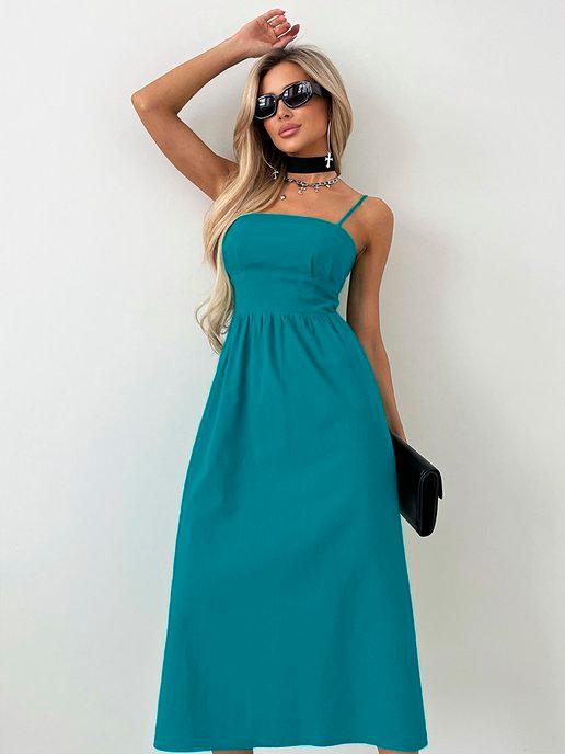 VERA NOVA | Платье женское летнее сарафан с открытой спиной