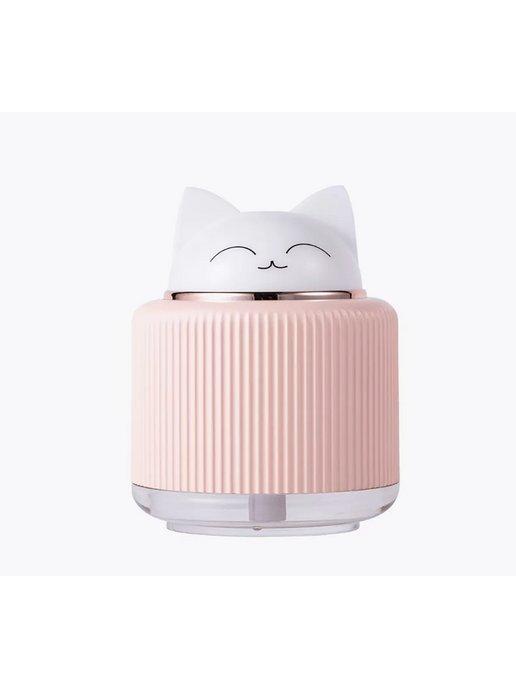 Портативный увлажнитель Котик Pet Lamp розовый